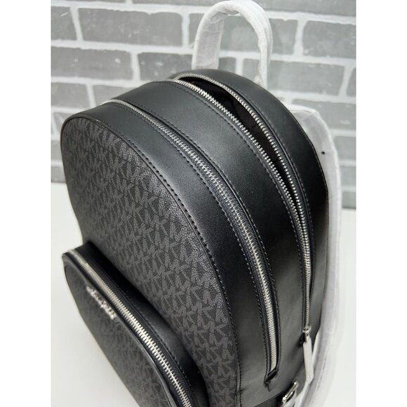 Michael Kors backpack jaycee large front pocket backpack MK signature black - Picture 11 of 11